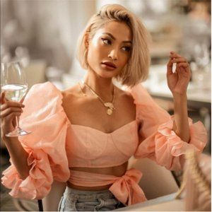 For Love And Lemons Hamptons Crop Top, NWT